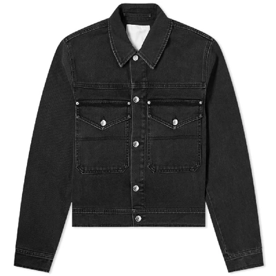 Shop Kenzo Washed Denim Jacket In Black