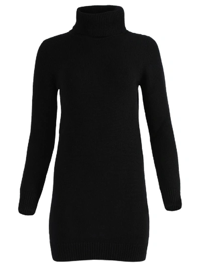 Shop Saint Laurent Black Cashmere Sweater Mini Dress