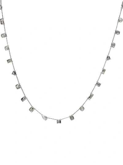 Shop Nina Runsdorf Mix-shape Rough Diamond Necklace In Silver