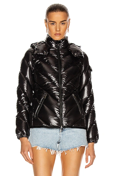 Shop Moncler Brouel Jacket In Black Patent