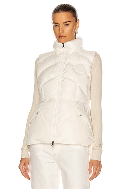 Shop Moncler Ana Gilet Vest In White