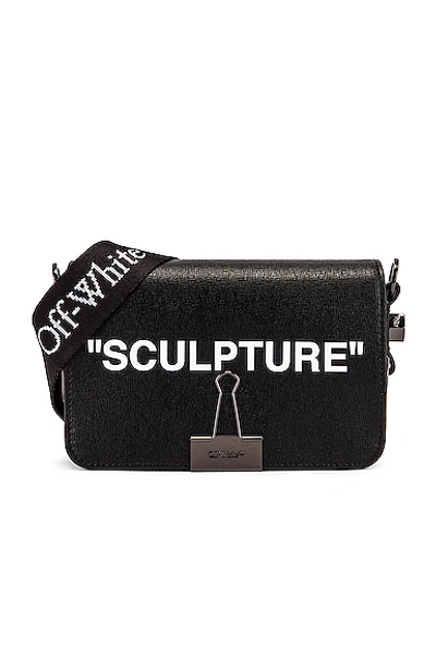 Shop Off-white Sculpture Mini Flap Bag In Black & White