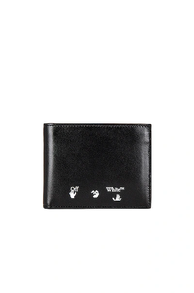 Shop Off-white Ow Logo Bifold Wallet In Black & White