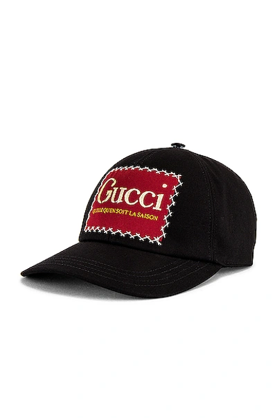 Shop Gucci Baseball Cap In Black