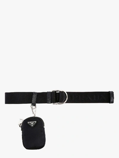 Shop Prada Belt In Black