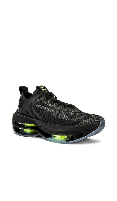 Shop Nike Double Stacked Zoom Sneaker In Black & Volt Black