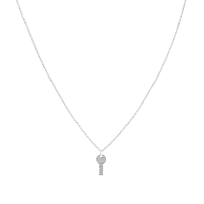 Shop Hatton Labs Key Pendant & Chain In Silver