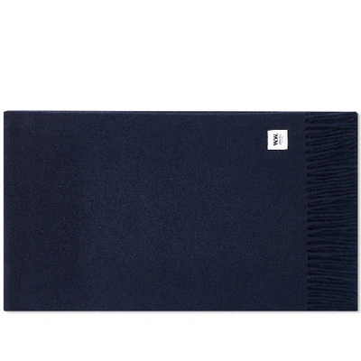 Shop Wood Wood Karlo Scarf In Blue