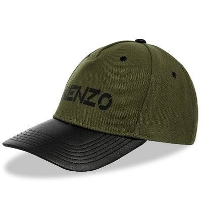 Shop Kenzo Sport Logo Cap In Green