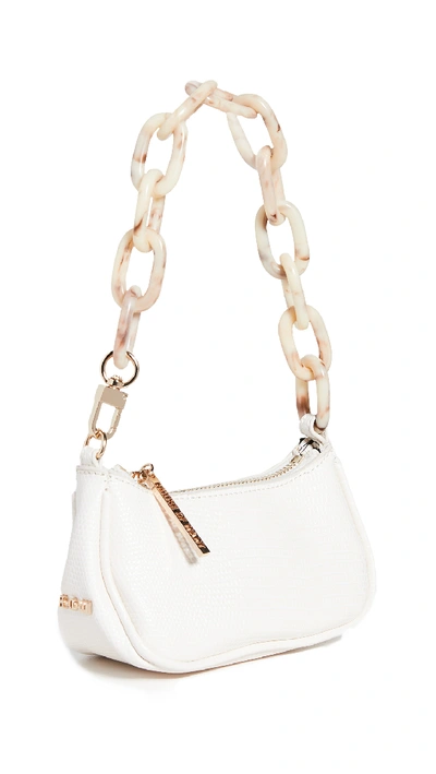 Shop House Of Want Newbie Micro Mini Baguette In White Lizard