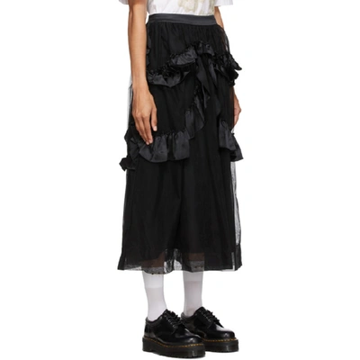 Shop Simone Rocha Black Tulle Skeleton Skirt