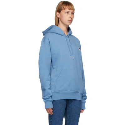 Shop Ami Alexandre Mattiussi Blue Ami De Coeur Hoodie In 400 Blue