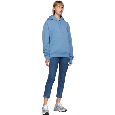 Shop Ami Alexandre Mattiussi Blue Ami De Coeur Hoodie In 400 Blue