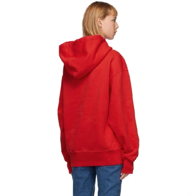 Shop Ami Alexandre Mattiussi Red Ami De Coeur Hoodie In 600 Red