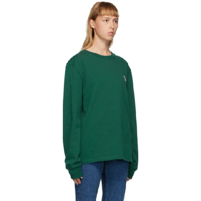 Shop Ami Alexandre Mattiussi Green Ami De Coeur Long Sleeve T-shirt In 300 Green