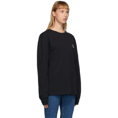 Shop Ami Alexandre Mattiussi Black Ami De Coeur Long Sleeve T-shirt In 001 Black