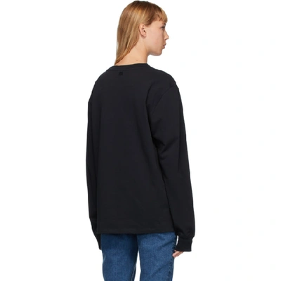 Shop Ami Alexandre Mattiussi Black Ami De Coeur Long Sleeve T-shirt In 001 Black