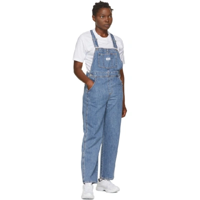 Shop Levi's Blue Denim Vintage Overalls In Dead Stone