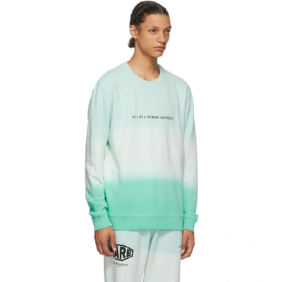 Givenchy Green Faded Effect 'studio Homme' Sweatshirt | ModeSens