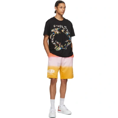 Shop Givenchy Black Glitch Printed T-shirt In 001-black