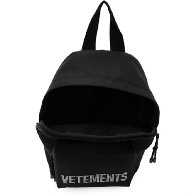 Shop Vetements Black Strass Backpack