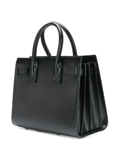 Shop Saint Laurent Sac De Jour Baby Leather Tote Bag In Black