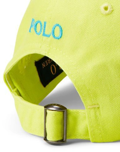Shop Polo Ralph Lauren Hat In Acid Green