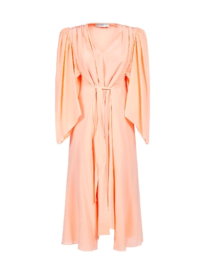 Shop Givenchy Belted Silk Dress In Salmon