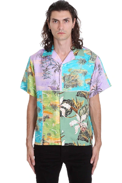 Shop Amiri Hawaiana Patchw Shirt In Multicolor Silk