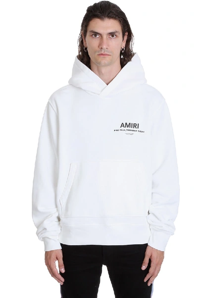 Shop Amiri Hoodie Sweatshirt In White Cotton