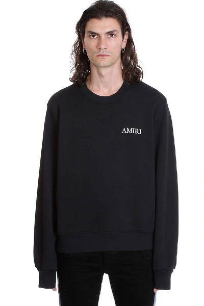 Shop Amiri Large  Log Sweatshirt In Black Cotton