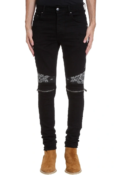 Shop Amiri Bandana Mx2 Jeans In Black Denim