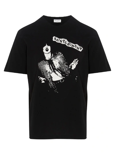 Shop Saint Laurent Backstage Fashion Show T-shirt In Black