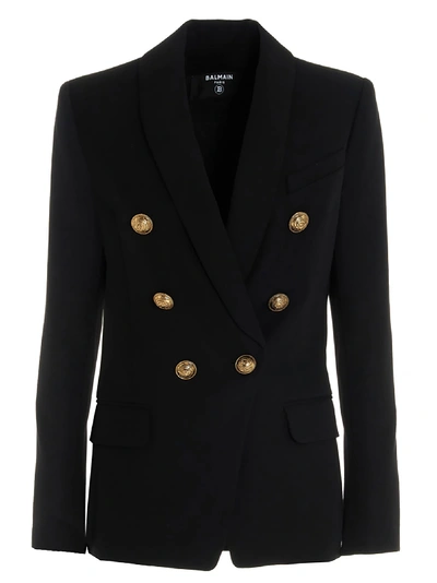 Shop Balmain Blazer In Black