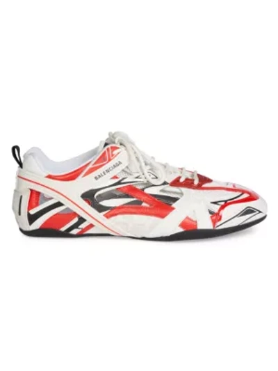 Shop Balenciaga Drive Sneakers In Red White