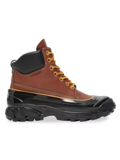 Shop Burberry Arthur Hiking Boots In Tan