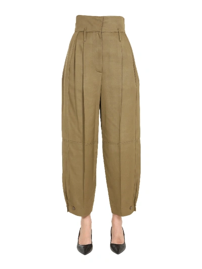 Givenchy High-waisted Military Trousers In Brown