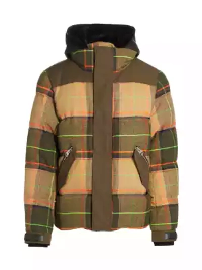 Shop Mackage Riley Plaid Down-filled Puffer Jacket