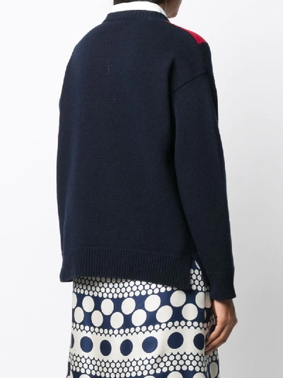 Shop Valentino Pullover Mit Logo In Blue