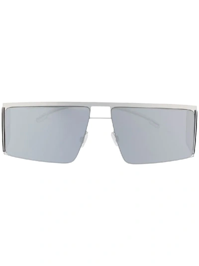 Shop Mykita Square Frame Sunglasses In Silver