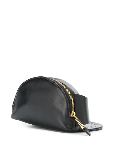 Shop Moschino Cap Style Belt Bag In Black