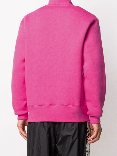 Shop Acne Studios Logo-patch Oversized Sweatshirt In Pink