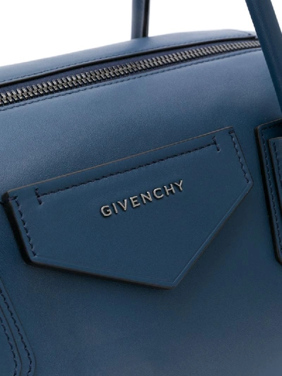 Shop Givenchy Medium Antigona Soft Tote Bag In Blue