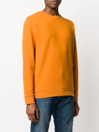 Shop Norse Projects Crew Neck Sweatshirt In Orange