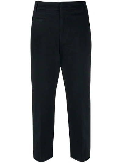 Shop Dondup Cropped Chinos In Blue