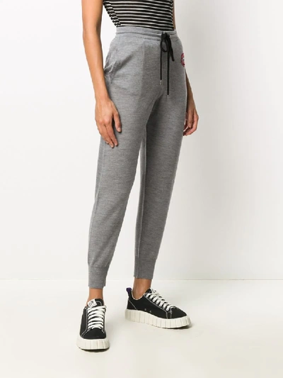 Shop Markus Lupfer Lara Lip-sequin Knitted Trousers In Grey