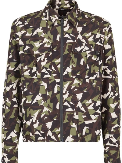 Shop Fendi Camouflage Bag Bugs Print Jacket In Green