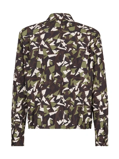Shop Fendi Camouflage Bag Bugs Print Jacket In Green