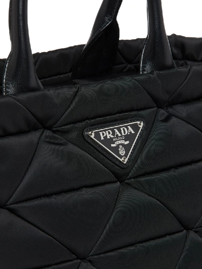 Shop Prada Medium Padded Tote Bag In Black