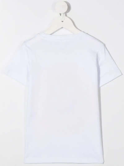 Shop Stella Mccartney Rainbow Face T-shirt In White